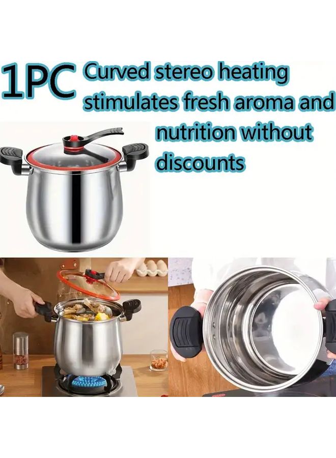 Stainless Steel Pressure Cooker Non Stick Induction Compatible Large Capacity - Image 1